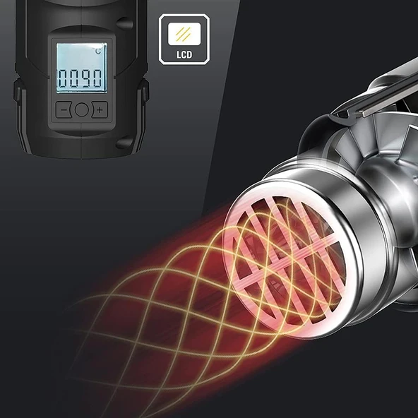 CAT DX87 2000Watt Dijital Göstergeli Profesyonel Sıcak Hava Tabancası + 5 Adet Aksesuar - 10
