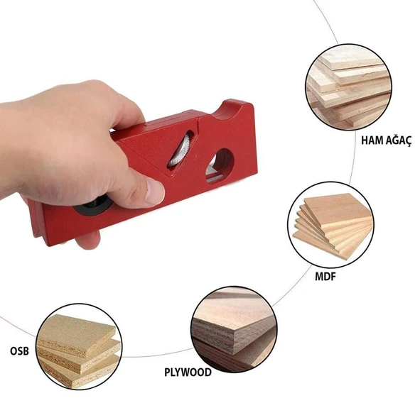 Rox Wood 0104 Terazili Köşe Omuz Rende - Resim 3