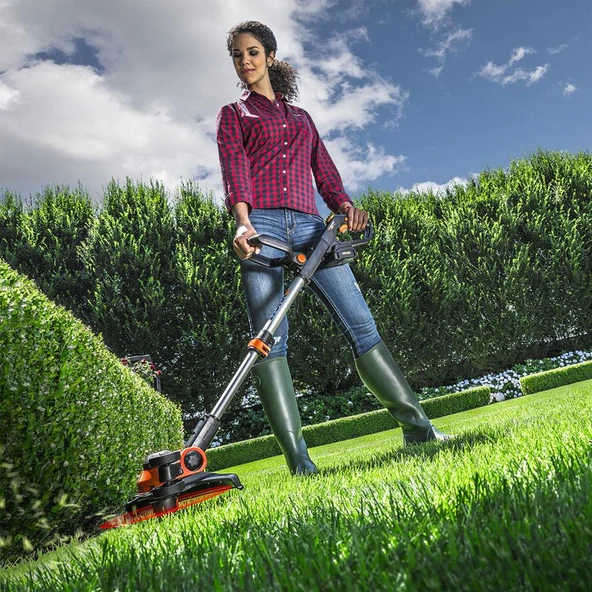 WORX WG163E.2 20Volt 2.0Ah. Li-ion 30cm Profesyonel Teleskobik Misinalı Çim ve Kenar Kesme - Resim 4