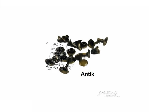 Perçin Rivet 0 no 6mm 150 Takım (Leathercraft, Deri Hobi) - 6