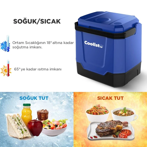 Coolist CLT33 12Volt/220Volt AC/DC 33 Litre Sıcak/Soğuk Oto Buzdolabı - 8