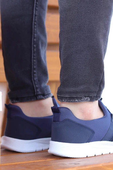 Yamal Erkek Lacivert Garantili Günlük Kolay Giyilebilir Hafif Taban Yürüyüş Spor Ayakkabı YAMAL-5937 - Resim 3