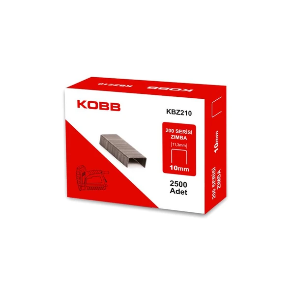 KOBB KBZ210 10mm 2500 Adet 200 Serisi Ağır Hizmet Tipi Zımba Teli - 8