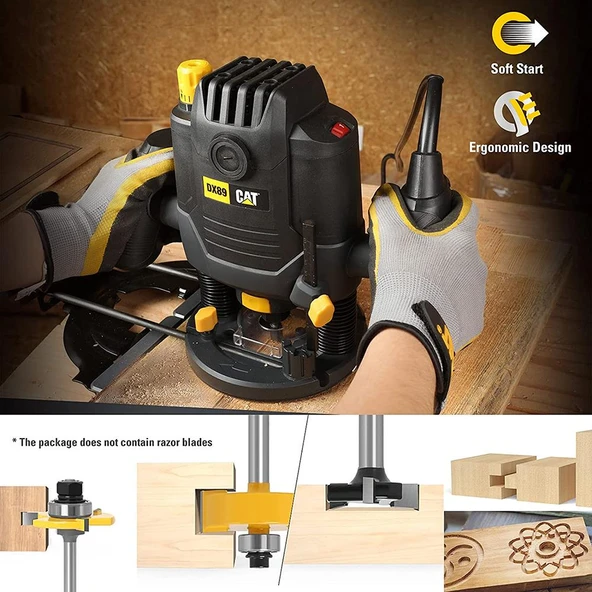 CAT DX89 2100Watt 12mm Profesyonel El Frezesi - 8