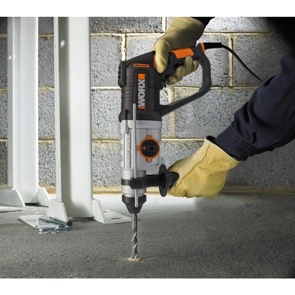 WORX WX339 800Watt 2.5J Profesyonel SDS-Plus Kırıcı/Delici + 4 Adet Uç - 6