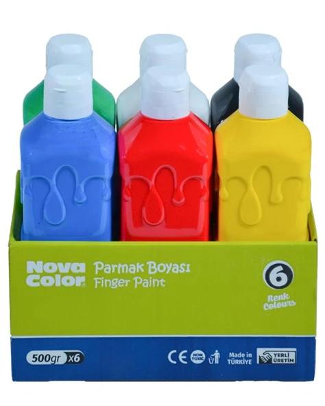 Nova Color Parmak Boyası 500 Gr 6 renk NC784