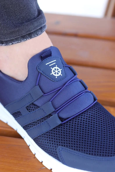 Yamal Erkek Lacivert Garantili Günlük Kolay Giyilebilir Hafif Taban Yürüyüş Spor Ayakkabı YAMAL-5937 - Resim 2