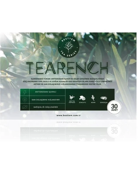 BESTTEM TEARENCH 30'LU DOĞAL BİTKİ ÇAYI