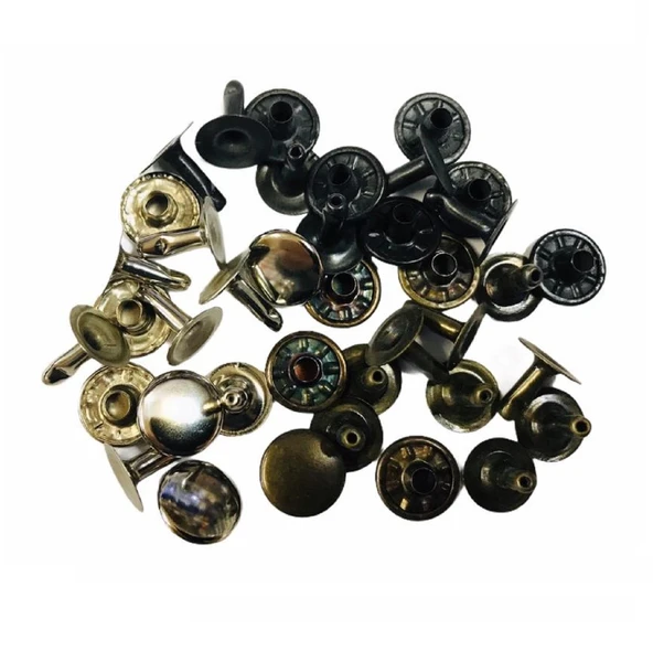 Perçin Rivet 0 no 6mm 150 Takım (Leathercraft, Deri Hobi)