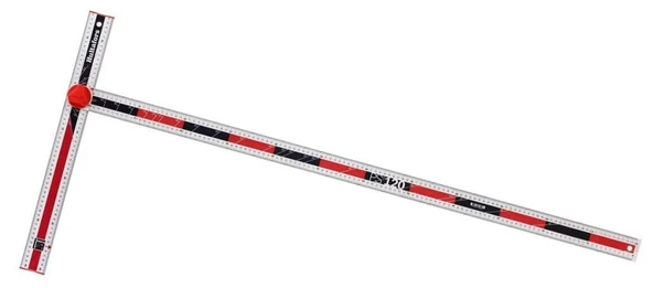 Hultafors PS120 Alüminyum Dört Fonksiyonlu Açı ve İşaretleme Cetveli 120 cm 253501 - 1