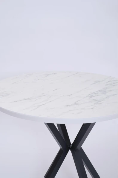 Göksu Yuvarlak Lak Panel Mutfak Masası 100cm - 11