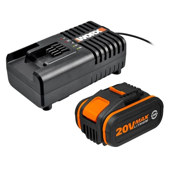 WORX WA3604 20Volt 4.0Ah PowerShare Li-ion Akü ve Akü Şarj Cihazı - 6
