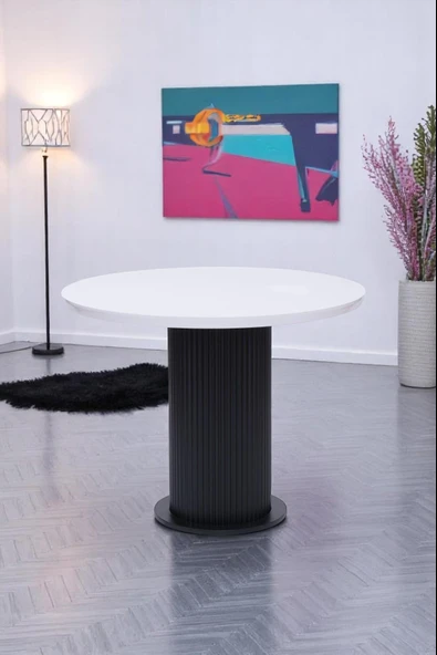 Bohem Norte Yuvarlak Mutfak Masa Sandalye Takımı 100cm - Resim 2