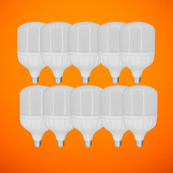 Chn 10'lu Paket 40w Büyük Boy 6500K Beyaz Işık E27 Led Tasarruflu Ampül - 3