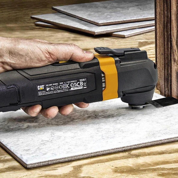 CAT DX49.1 350Watt Profesyonel Çok Amaçlı Devir Ayarlı Kesme Raspalama ve Zımpara + 14 Adet Aksesuar - 4