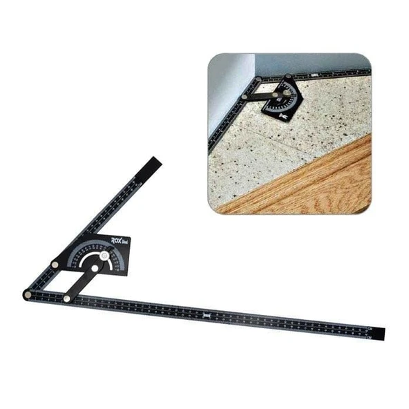 Rox Wood 0102 Çok Fonksiyonlu Dereceli Gönye İletki 23cm x 50cm - 6