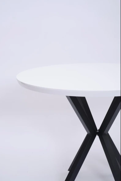 Göksu Yuvarlak Lak Panel Mutfak Masası 100cm - 4