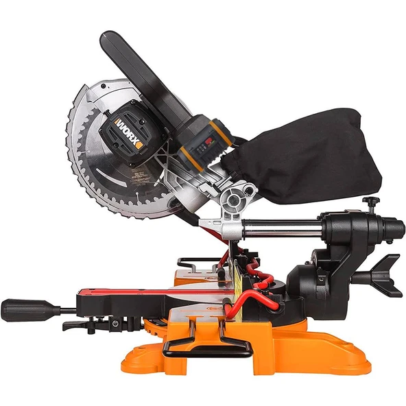 WORX WX845.9CB 20Volt/2.0Ah Li-ion Çift Akülü Şarjlı 216MM Profesyonel Kızaklı Gönye Kesme - 8