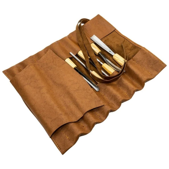 Rox Wood 0125 Deri Çantalı Premium Iskarpela Seti 12 Parça - 9