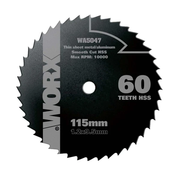 WORX WA5047 115x9,5mm Alüminyum, PVC, Sac Kesme, Daire Testere Bıçağı - 3