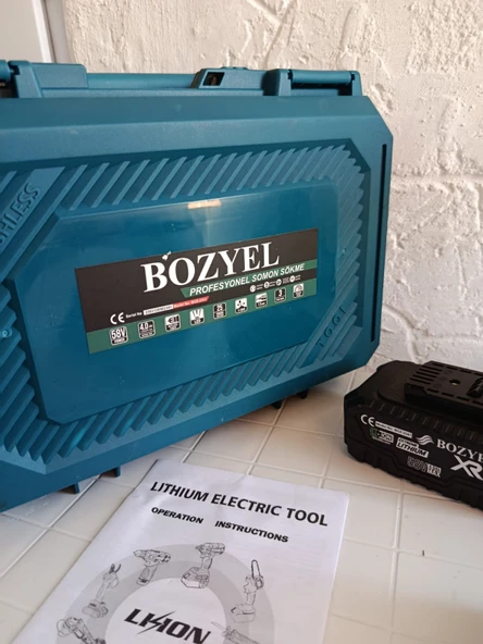 PROFESYONEL SOMUN SIKMA MAKİNESİ-1000 NM-EKSTRA GÜÇLÜ MODEL-KÖMÜRSÜZ-ÇİFT BATARYA SET-2 YIL GARANTİ - 5