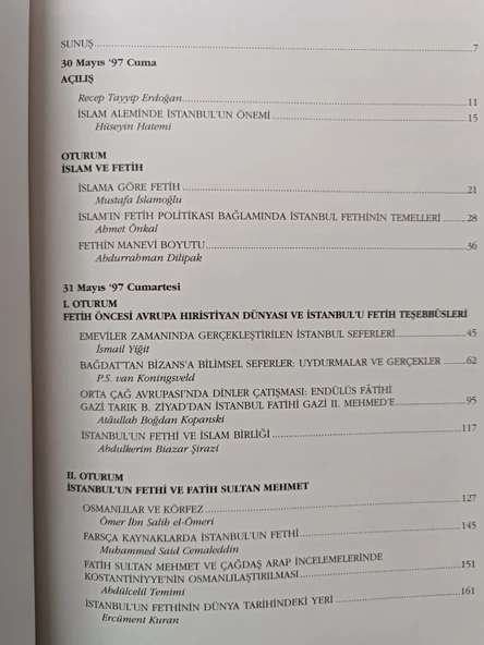 2. ULUSLARARASI İSTANBUL'UN FETHİ KONFERANSI (30-31 MAYIS, 1 HAZİRAN 1997) - 2