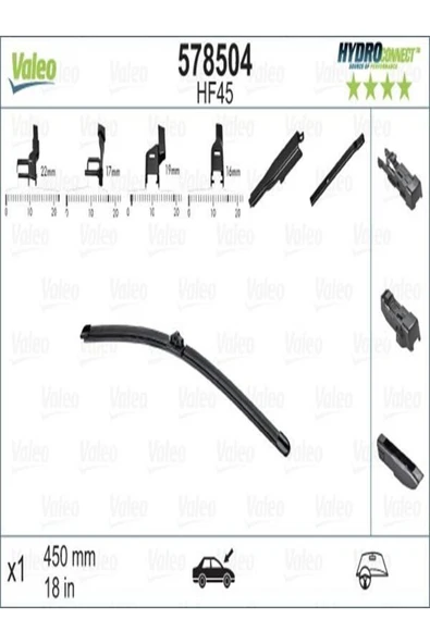 578504 Silecek Supurgesi On Hydroconnect Hf45 (X1) (450 MM) 50516543 (WC746146)
