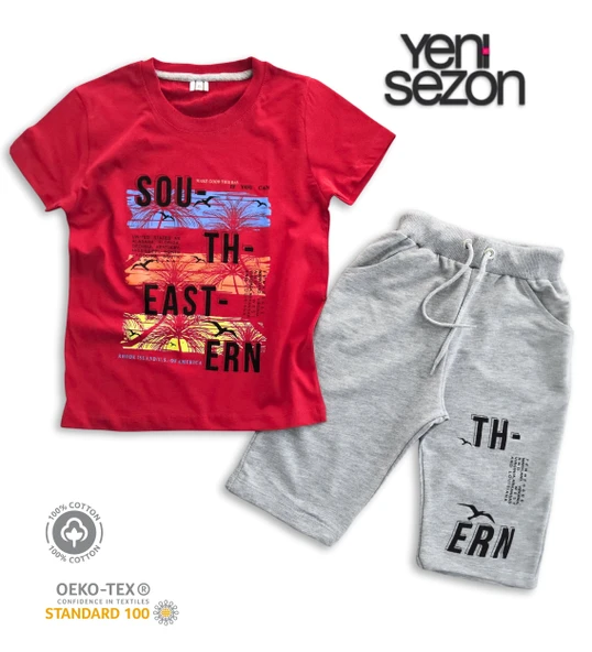 Triliya Pamuklu Unisex Çocuk Kapri Takımı (Cepli & Kordonlu, 3-12 Yaş) TRL-52 - 4