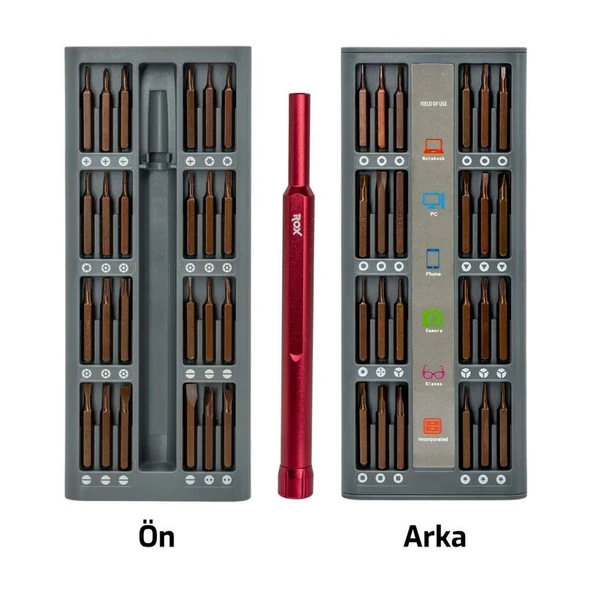 Rox 0157 Manyetik Elektronikçi Hassas Tornavida Seti 49 Parça - 4