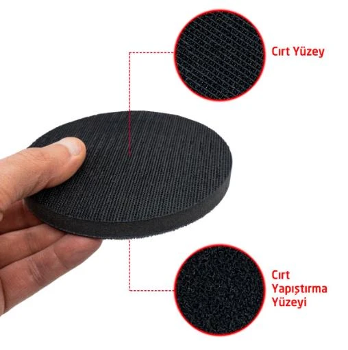 Rox Wood 0182 Cırt Disk Zımpara Taban İçin Sünger Ara Ped 115 mm - 4