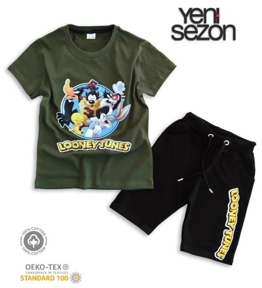 Triliya Pamuklu Unisex Çocuk Kapri Takımı (Cepli & Kordonlu, 3-12 Yaş) TRL-52 - 5