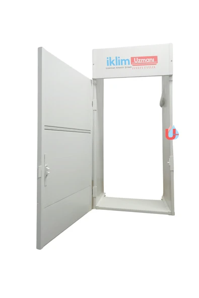 PVC Kapaklı Kombi Dolabı Demonte 110cm Önden & Yandan Baca Çıkışlı - 4
