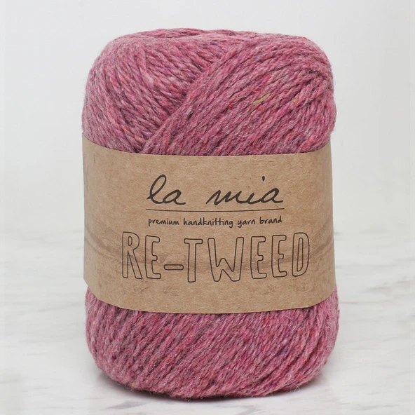 La Mia Re-Tweed Gül Kurusu Melanj El Örgü İpi - L140 - 34417
