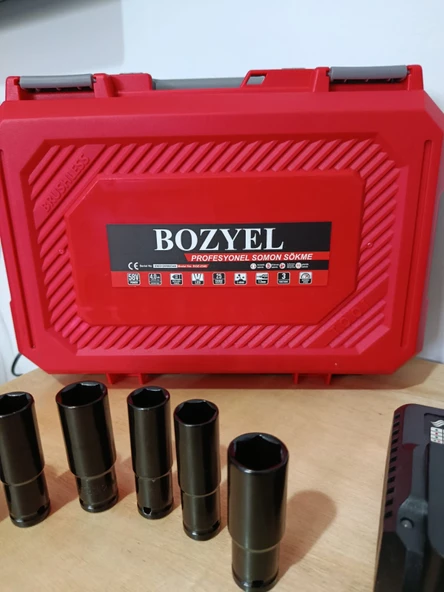PROFESYONEL SOMUN SIKMA MAKİNESİ-1000 NM-EKSTRA GÜÇLÜ MODEL-KÖMÜRSÜZ-ÇİFT BATARYA SET-2 YIL GARANTİ - 8