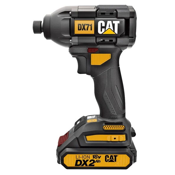 CAT DX71 18Volt 2.0Ah Li-ion Çift Akülü 215Nm Kömürsüz Profesyonel Şarjlı Darbeli Tornavida - 7