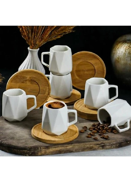 Ms Morry Kahve Fincanı Bambu Tabaklı 18326
