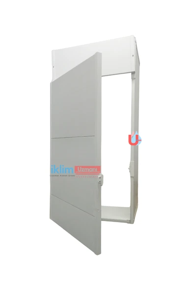 PVC Kapaklı Kombi Dolabı Demonte 110cm Önden & Yandan Baca Çıkışlı - 3