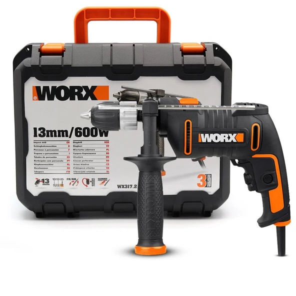 WORX WX317.2 600Watt 13mm Profesyonel Darbeli Matkap - 2