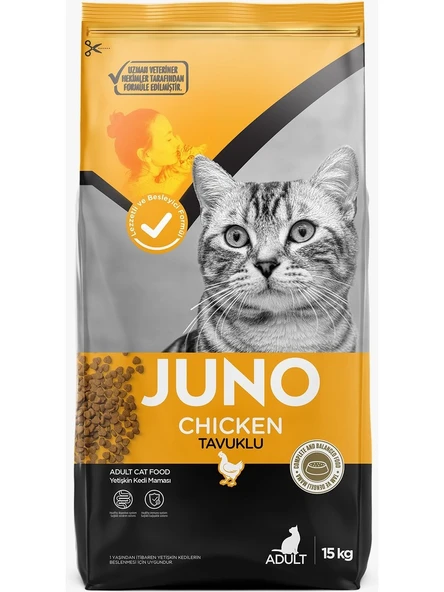 Juno Tavuklu Yetişkin Kedi Maması 15 kg
