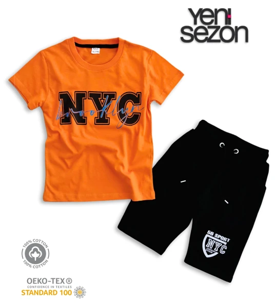 Triliya Pamuklu Unisex Çocuk Kapri Takımı (Cepli & Kordonlu, 3-12 Yaş) TRL-53 - 2