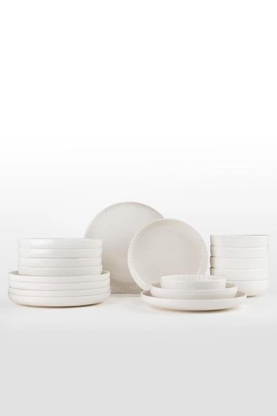 Kütahya Porselen Bone Crest 18 Parça 6 Kişilik Yemek Takımı - 5