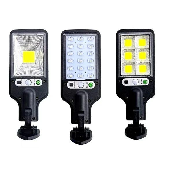 Solar LED Duvar Lambası - 3 Modlu - 616C - Siyah - 7
