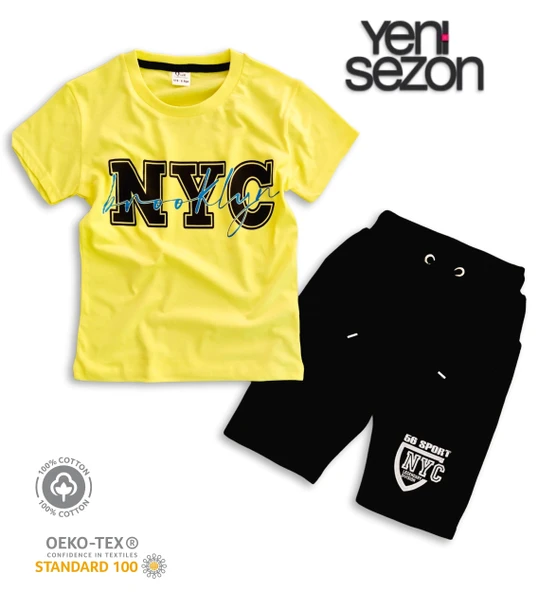 Triliya Pamuklu Unisex Çocuk Kapri Takımı (Cepli & Kordonlu, 3-12 Yaş) TRL-53