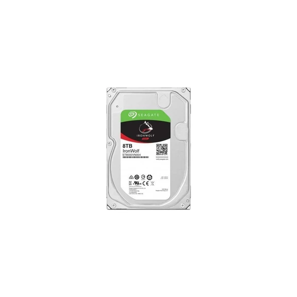 8Tb ST8000VN004 Ironwolf 3,5" 7200Rpm 256Mb Rv Sensör, Sata 3, 7-24 Nas Diski