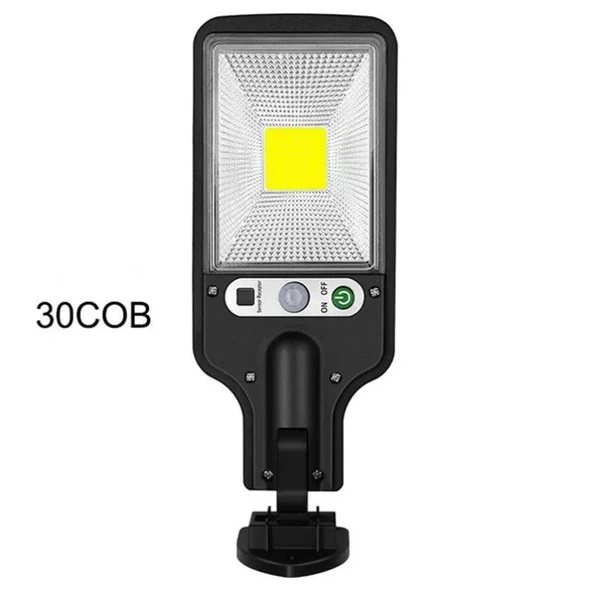 Solar LED Duvar Lambası - 3 Modlu - 616C - Siyah