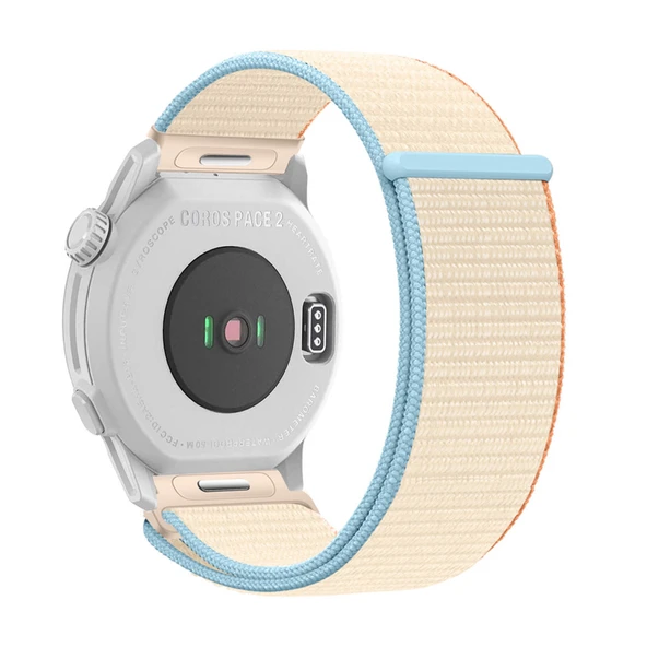 COROS PACE 2/PACE 3/APEX 42mm Akıllı Saat için Elastik Naylon Spor Loop Kordon - Açık Mavi