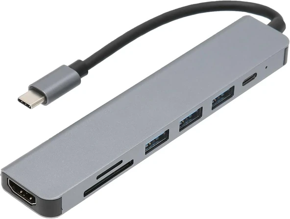 VİAKİNG HUB USB 7  100W PD Şarj Rapide USB C Hub 7 ve 1 4K HDTV Pro/ için