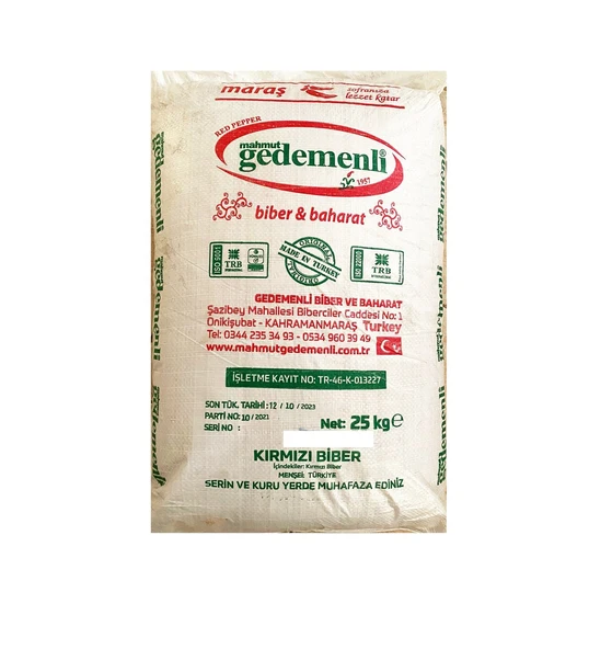 SEBZELİ BAHARATLI ÇEŞNİ 25 KG