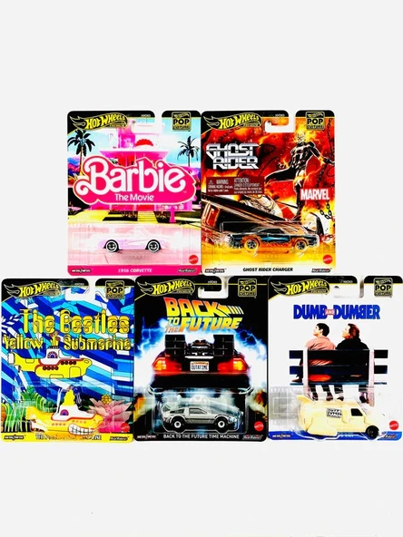 Hot Wheels 2025 Pop Culture Case H (5 Araba Set)