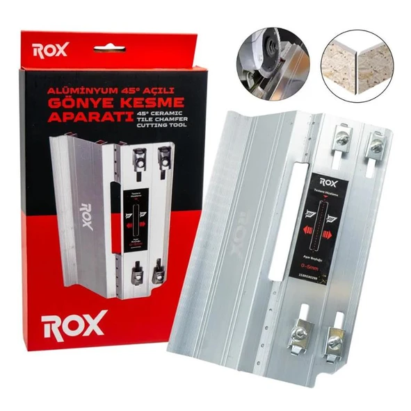 Rox 0288 Seramik İçin Alüminyum 45° Açılı Gönye Kesme Aparatı - 9